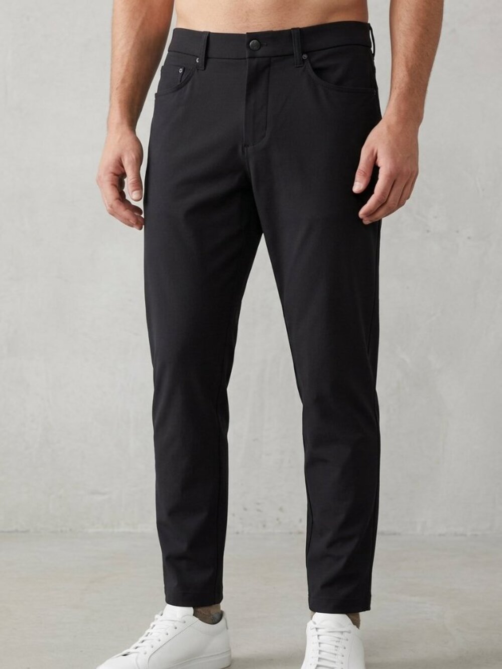 Lululemon ABC Slim Fit Pant 34x27 Warpstreme Black 5-Pocket Tech Trouser LM5AQRS